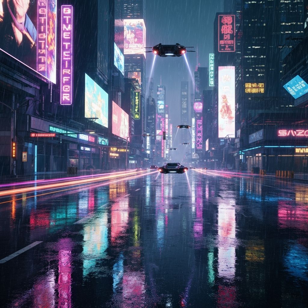 AI artwork - neon district
